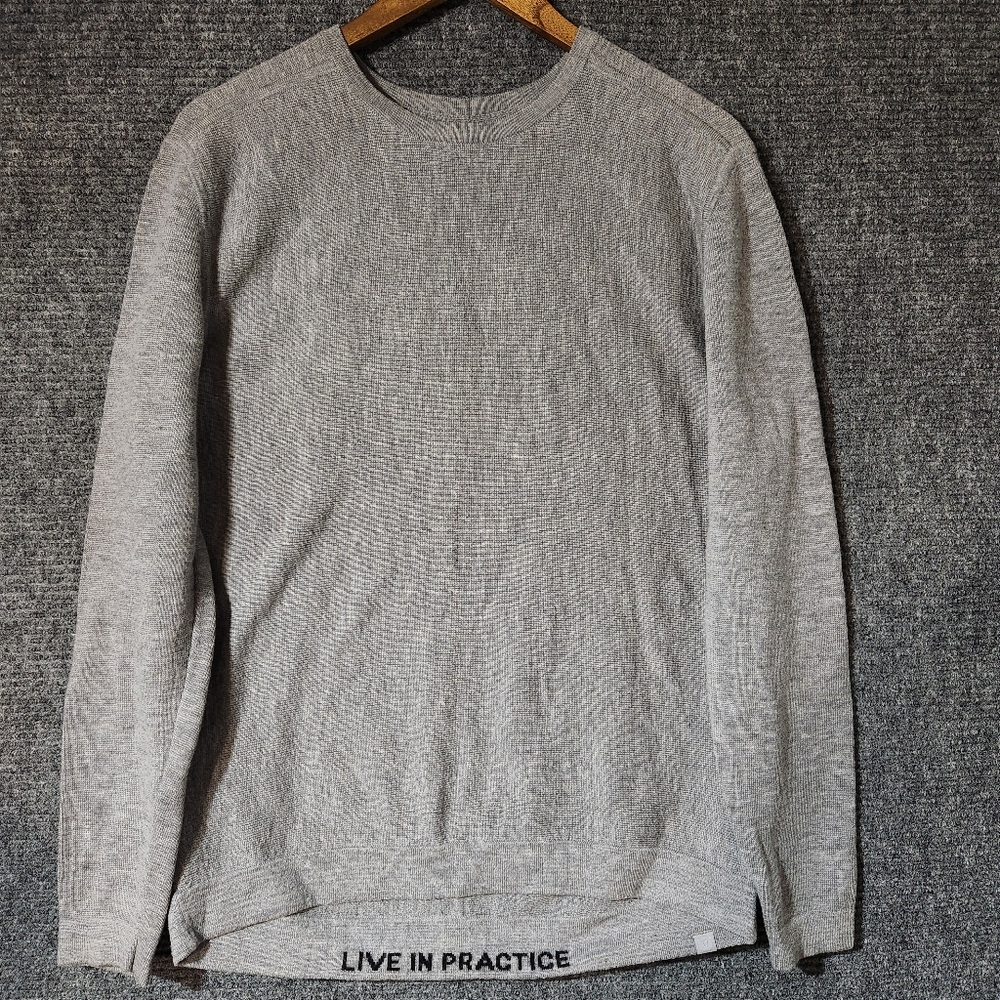 Lululemon Alpine Air Crew Merino Wool Gray Sweater Men's Size L